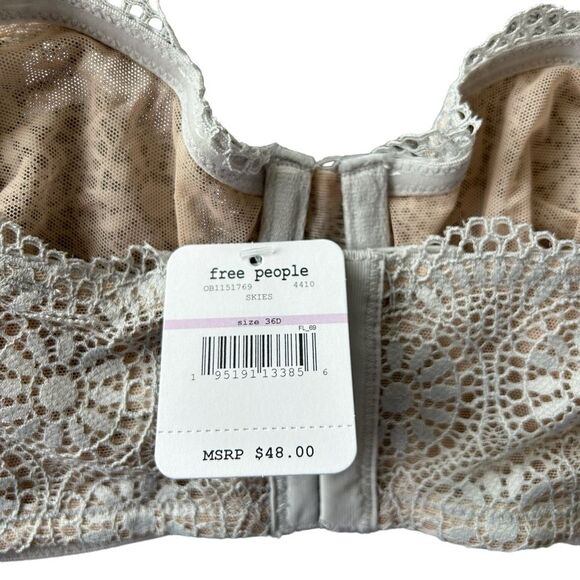 Free People Women’s 36D Starla Underwire Convertible‎ Balconette Bra Lace New - Picture 4 of 12